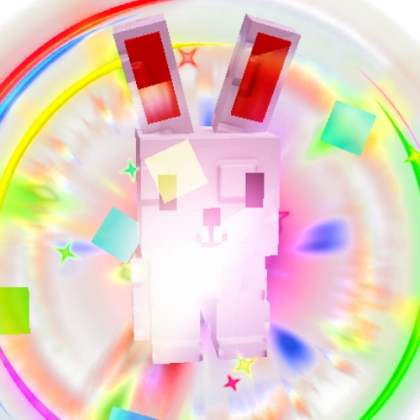 Rainbow Pink Bunny in Grow A Garden
